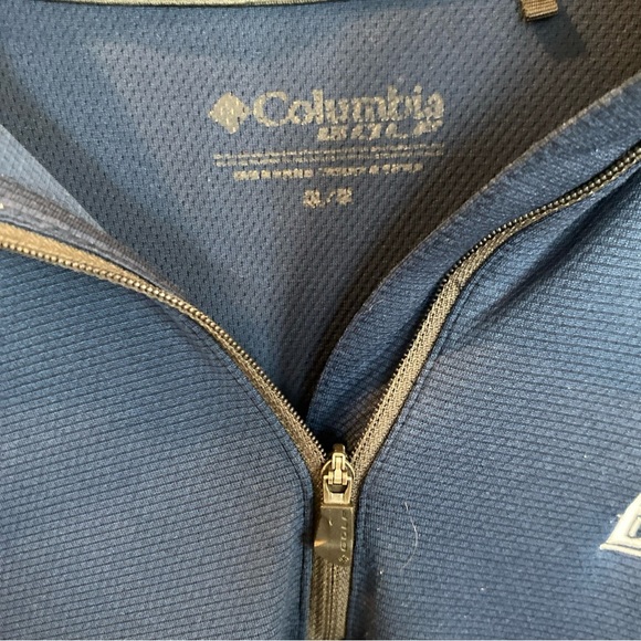 Columbia Busch Beer 1/4 Zip Pullover Blue Medium Golf - Picture 4 of 5
